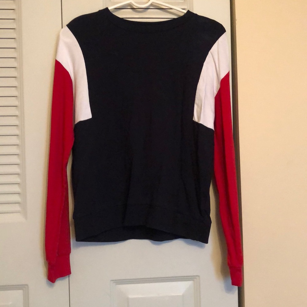Red white and blue sweater
